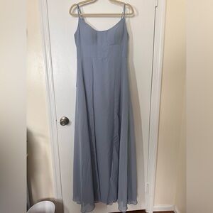 Azazie JoJo Dusty Blue Bridesmaid Dress